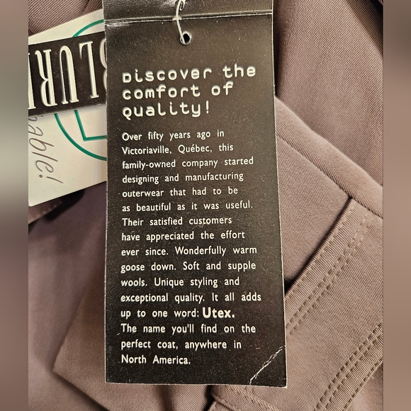 Vintage - NWT Utex Design - Removable Lining Dark Mauve Trench Coat - Size 16 - Picture 8 of 14